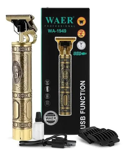 Patillera Waer Recargable Profesional Dorada