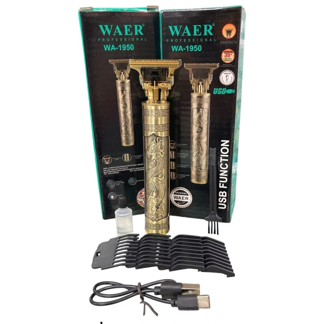 Patillera Waer Recargable Profesional Dorada