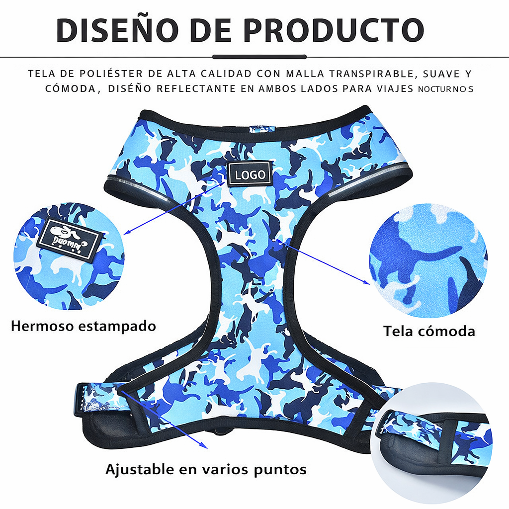CORREA CON PECHERA Y BOLSO PARA PERRO