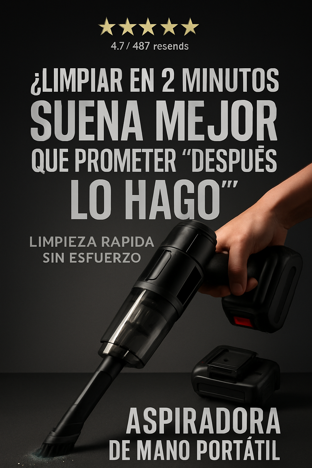 ASPIRADORA DE MANO PORTATIL.